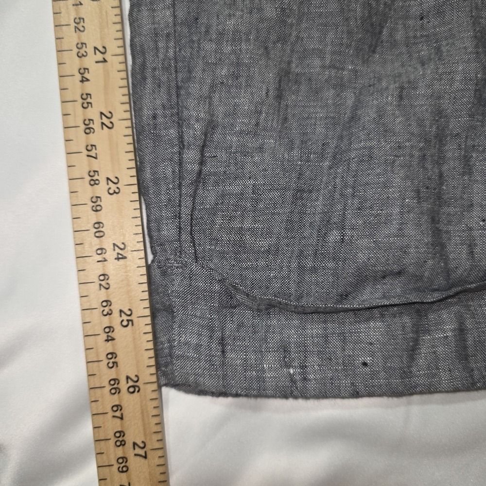 Athleta Bali Ankle Pants Womens Size 10 Linen Gray Pockets Rolled Cuff Ankle - Picture 12 of 12